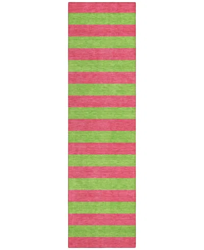 Addison Chantille Machine Washable Acn530 2'3x7'6 Runner Area Rug In Rose