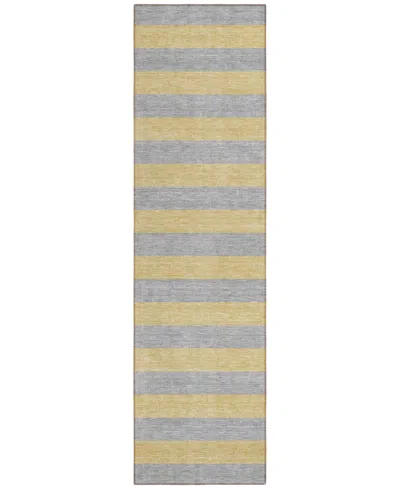 Addison Chantille Machine Washable Acn530 2'3x7'6 Runner Area Rug In Silver