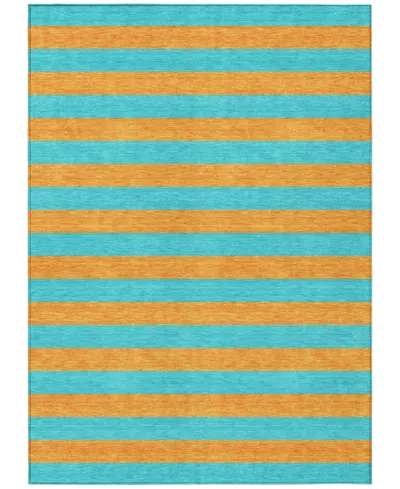 Addison Chantille Machine Washable Acn530 5'x7'6 Area Rug In Aqua