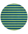 Addison Chantille Machine Washable Acn530 8'x8' Round Area Rug In Navy