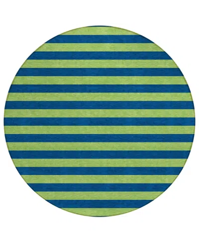 Addison Chantille Machine Washable Acn530 8'x8' Round Area Rug In Navy
