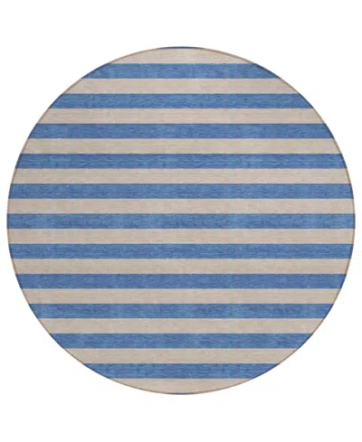 Addison Chantille Machine Washable Acn530 8'x8' Round Area Rug In Tan