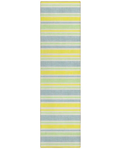 Addison Chantille Machine Washable Acn531 2'3x7'6 Runner Area Rug In Denim