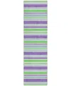 Addison Chantille Machine Washable Acn531 2'3x7'6 Runner Area Rug In Lime
