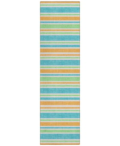 Addison Chantille Machine Washable Acn531 2'3x7'6 Runner Area Rug In Ocean