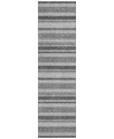 Addison Chantille Machine Washable Acn531 2'3x7'6 Runner Area Rug In Silver