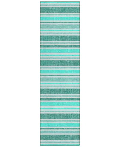 Addison Chantille Machine Washable Acn531 2'3x7'6 Runner Area Rug In Turquoise