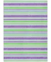 Addison Chantille Machine Washable Acn531 8'x10' Area Rug In Lime