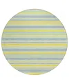Addison Chantille Machine Washable Acn531 8'x8' Round Area Rug In Denim