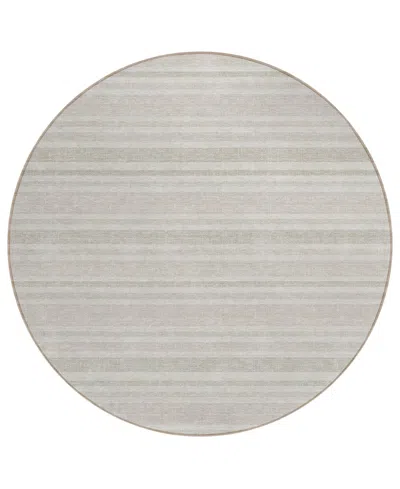 Addison Chantille Machine Washable Acn531 8'x8' Round Area Rug In Gray