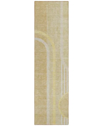 Addison Chantille Machine Washable Acn532 2'3x7'6 Runner Area Rug In Beige