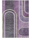 Addison Chantille Machine Washable Acn532 2'6x3'10 Area Rug In Purple