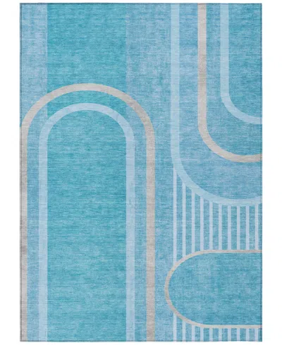 Addison Chantille Machine Washable Acn532 5'x7'6 Area Rug In Ocean