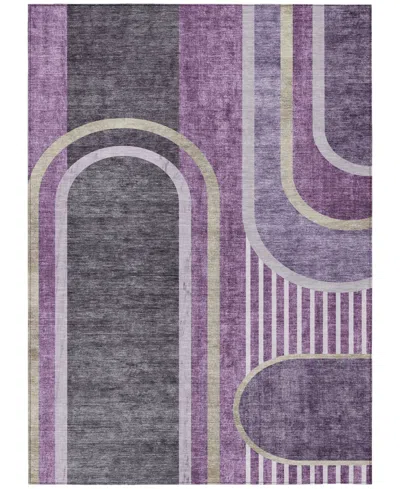 Addison Chantille Machine Washable Acn532 5'x7'6 Area Rug In Purple