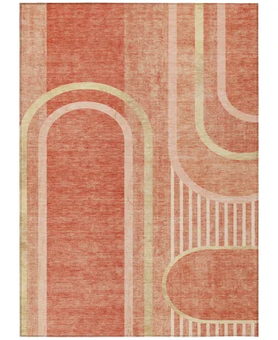 Addison Chantille Machine Washable Acn532 5'x7'6 Area Rug In Salmon