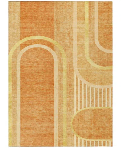 Addison Chantille Machine Washable Acn532 5'x7'6 Area Rug In Terracotta