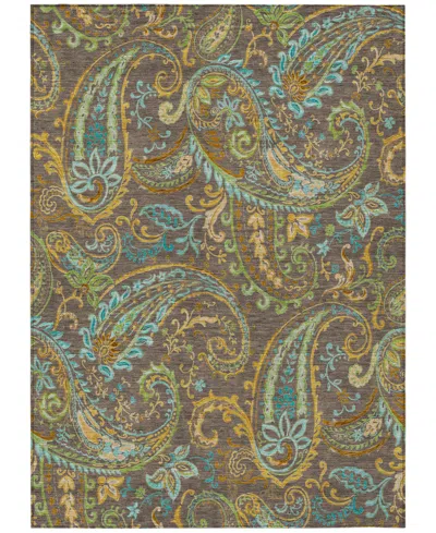 Addison Chantille Machine Washable Acn533 2'6x3'10 Area Rug In Chocolate
