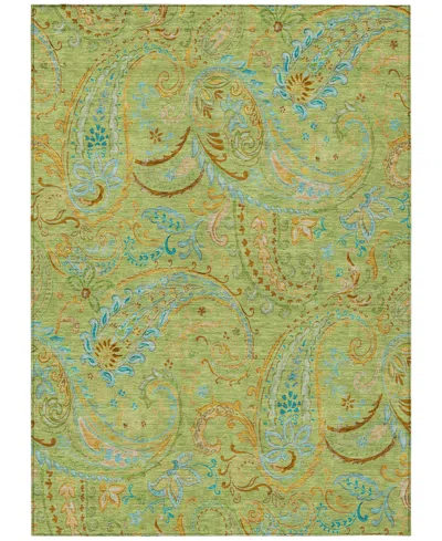 Addison Chantille Machine Washable Acn533 10'x14' Area Rug In Lime