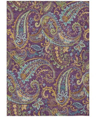 Addison Chantille Machine Washable Acn533 10'x14' Area Rug In Purple