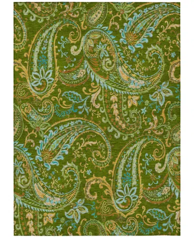 Addison Chantille Machine Washable Acn533 3'x5' Area Rug In Green