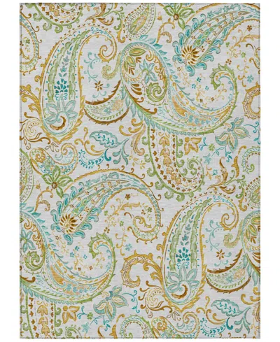 Addison Chantille Machine Washable Acn533 5'x7'6 Area Rug In White