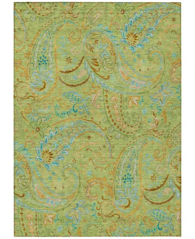 Addison Chantille Machine Washable Acn533 9'x12' Area Rug In Lime