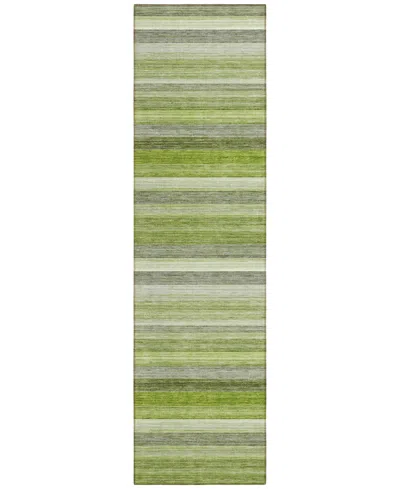 Addison Chantille Machine Washable Acn535 2'3x7'6 Runner Area Rug In Green