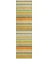 Addison Chantille Machine Washable Acn535 2'3x7'6 Runner Area Rug In Lime