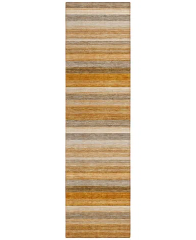 Addison Chantille Machine Washable Acn535 2'3x7'6 Runner Area Rug In Paprika