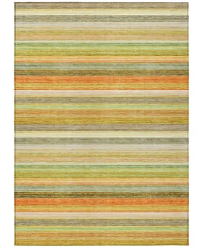 Addison Chantille Machine Washable Acn535 8'x10' Area Rug In Lime