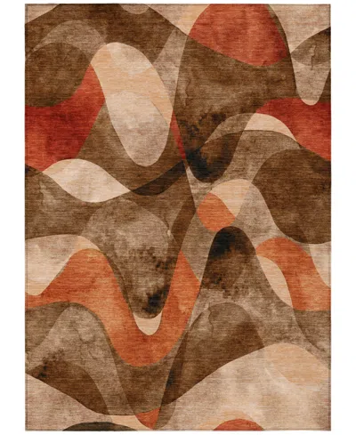 Addison Chantille Machine Washable Acn536 5'x7'6 Area Rug In Chocolate