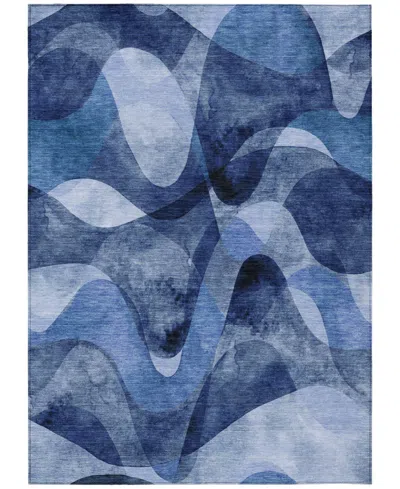 Addison Chantille Machine Washable Acn536 5'x7'6 Area Rug In Navy