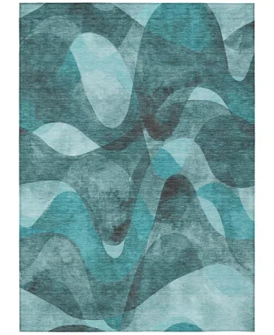Addison Chantille Machine Washable Acn536 5'x7'6 Area Rug In Ocean