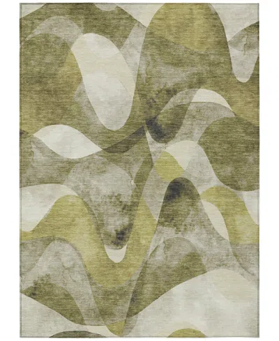 Addison Chantille Machine Washable Acn536 5'x7'6 Area Rug In Olive