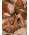 Addison Chantille Machine Washable Acn536 8'x10' Area Rug In Chocolate