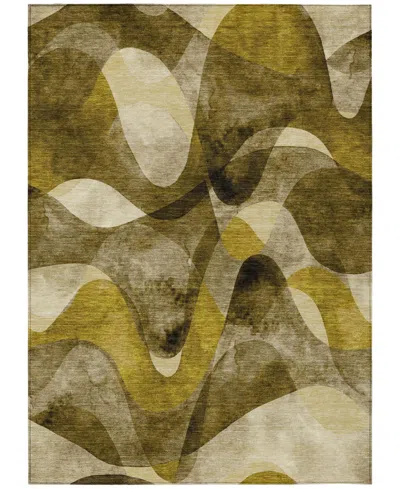 Addison Chantille Machine Washable Acn536 8'x10' Area Rug In Coffee