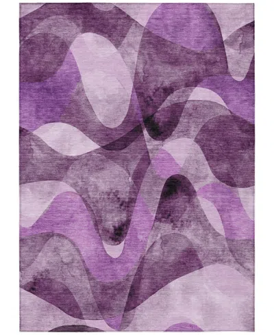 Addison Chantille Machine Washable Acn536 9'x12' Area Rug In Purple