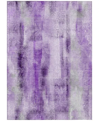 Addison Chantille Machine Washable Acn537 5'x7'6 Area Rug In Purple