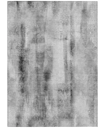 Addison Chantille Machine Washable Acn537 9'x12' Area Rug In Gray
