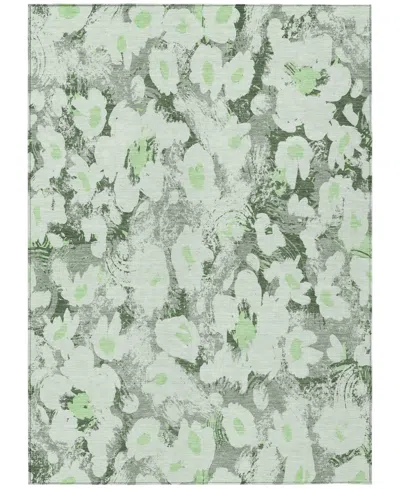 Addison Chantille Machine Washable Acn538 10'x14' Area Rug In Lime