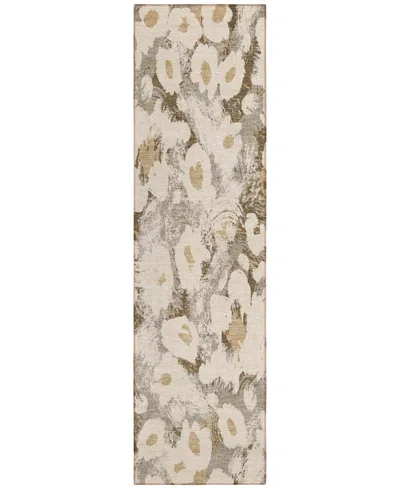 Addison Chantille Machine Washable Acn538 2'3x7'6 Runner Area Rug In Khaki