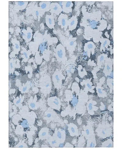 Addison Chantille Machine Washable Acn538 9'x12' Area Rug In Denim