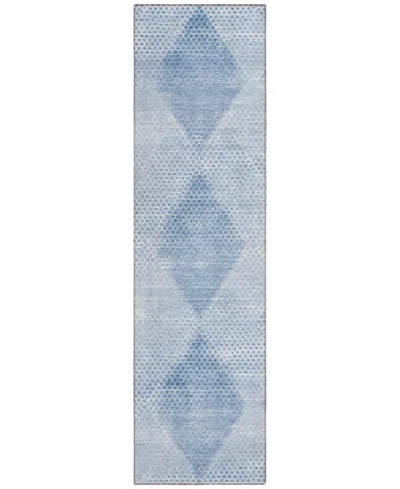 Addison Chantille Machine Washable Acn539 2'3x7'6 Runner Area Rug In Blue