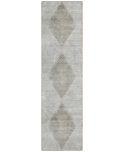 Addison Chantille Machine Washable Acn539 2'3x7'6 Runner Area Rug In Gray