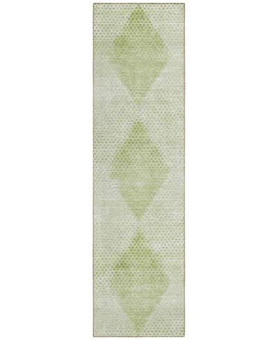 Addison Chantille Machine Washable Acn539 2'3x7'6 Runner Area Rug In Mint