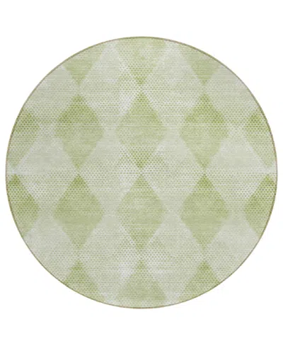 Addison Chantille Machine Washable Acn539 8'x8' Round Area Rug In Mint