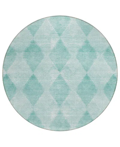 Addison Chantille Machine Washable Acn539 8'x8' Round Area Rug In Ocean