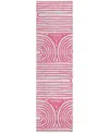 Addison Chantille Machine Washable Acn540 2'3x7'6 Runner Area Rug In Rose