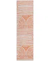 Addison Chantille Machine Washable Acn540 2'3x7'6 Runner Area Rug In Salmon