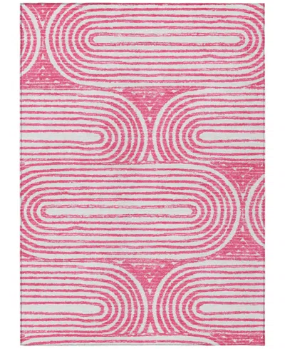 Addison Chantille Machine Washable Acn540 2'6x3'10 Area Rug In Pink